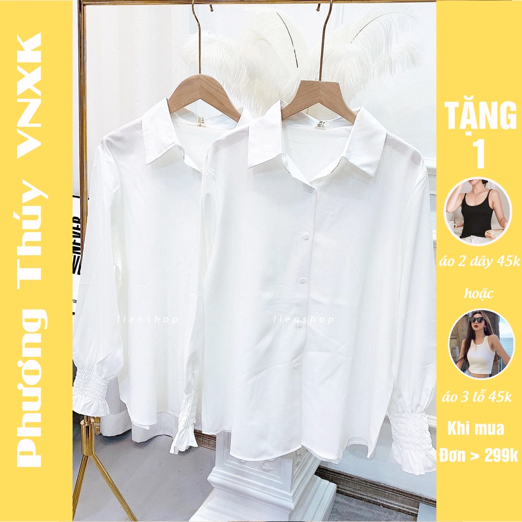 Áo sơ mi nữ PHƯƠNG THÚY VNXK cao cấp - áo sơ mi trắng nữ dáng basic dễ phối đồ phong cách Hàn Quốc | BigBuy360 - bigbuy360.vn