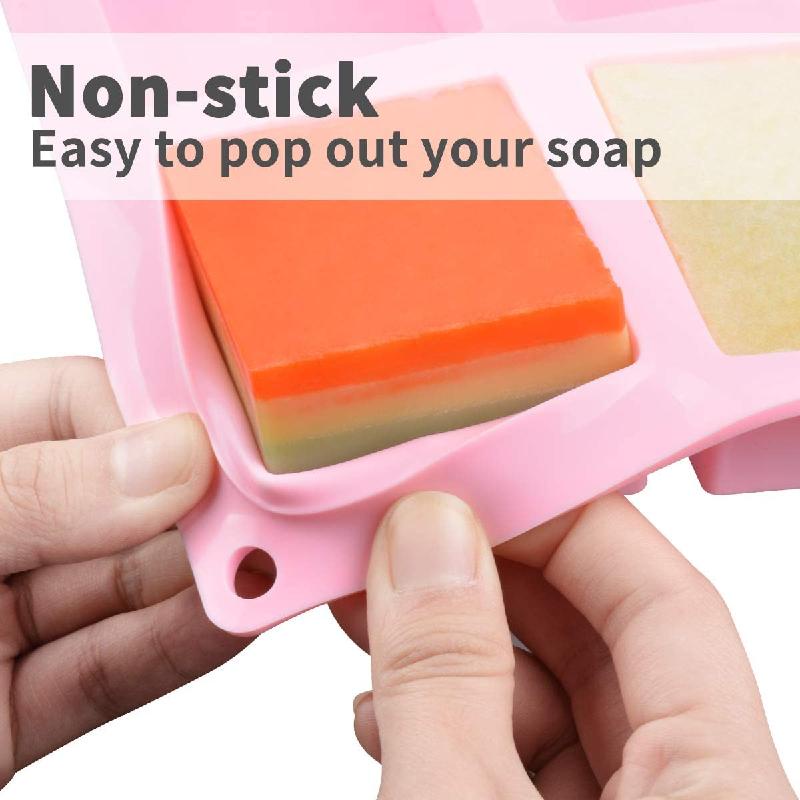 Khuôn Xà Phòng ANAEAT Bằng Silicon Hình Chữ Nhật Tự Làm Thủ Công