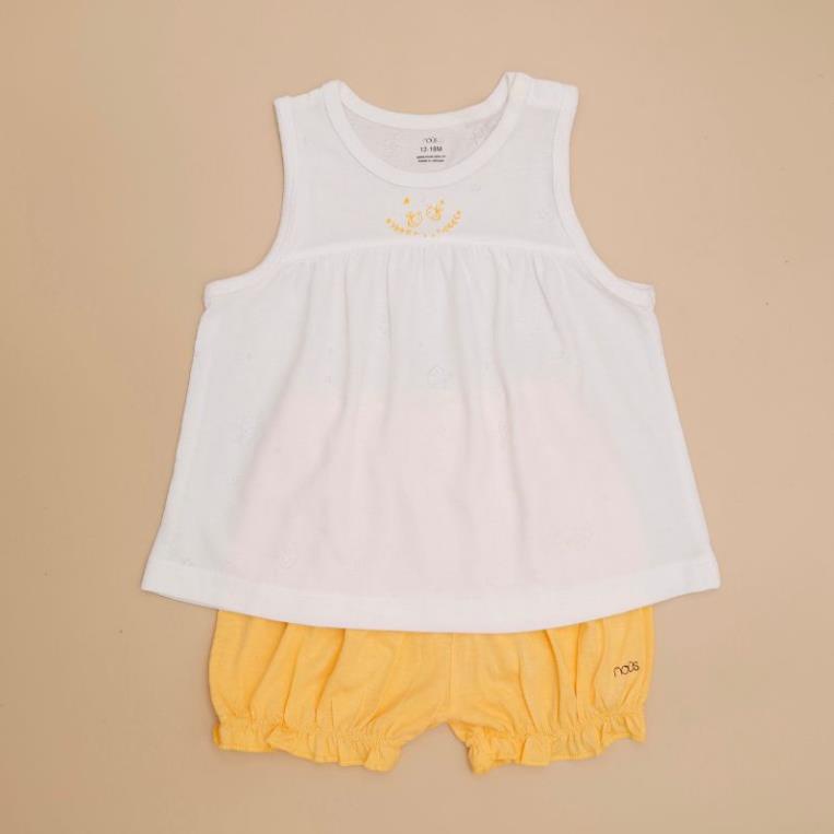 Bộ Quần Áo Ba Lỗ Cao cấp Nous Màu Tím Trắng Kẻ - Chất Liệu Nu Petit( 6M-3Y)