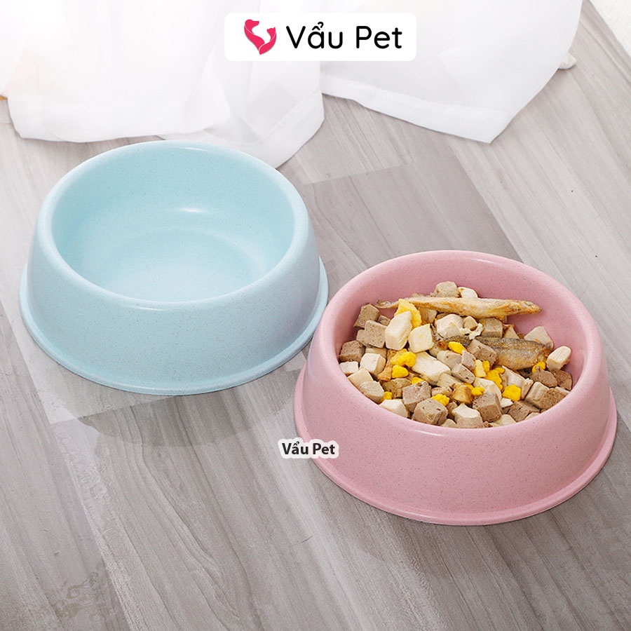 Bát ăn cho chó mèo nhựa tròn an toàn - Bát cho chó mèo ăn Vẩu Pet Shop