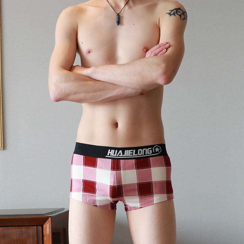 Quần ngủ caro HUA.02 chất cotton cao cấp, cạp đẹp cho anh em trẻ trung năng