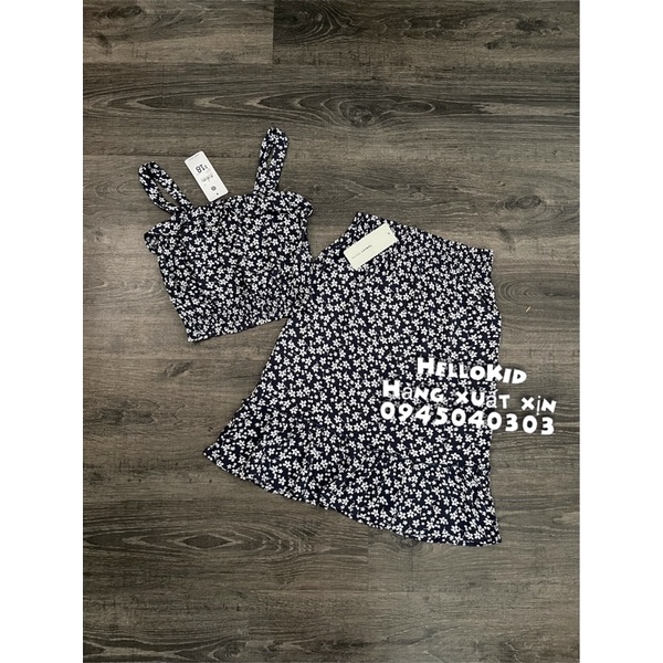 B161 - Set bộ váy hoa nhí liti bé gái