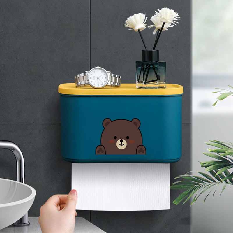 Hộp Đựng Cuộn Giấy Vệ Sinh Chống Nước Dễ Thương