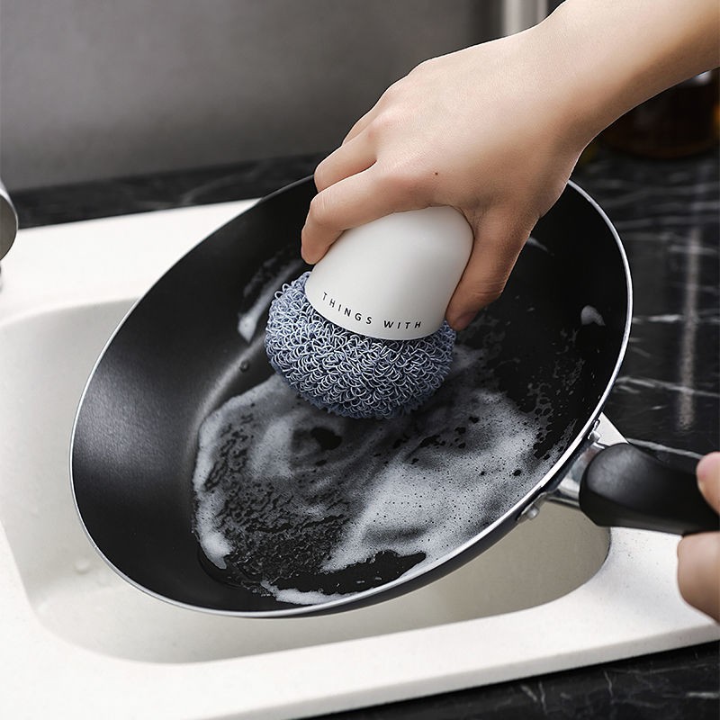 Bóng Nano Rửa Chén Có Tay Cầm Tiện Dụng Cho Nhà Bếp