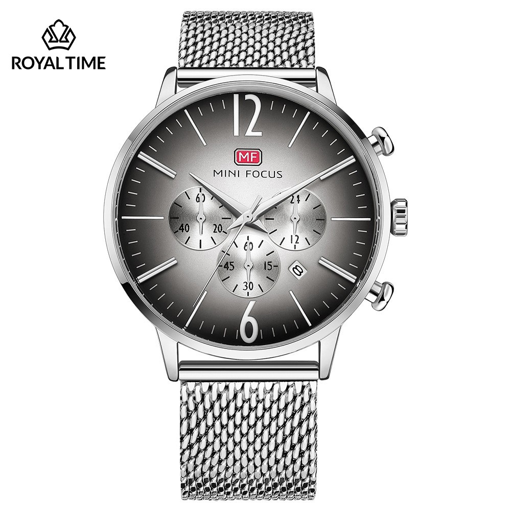 [Tặng vòng tay]Đồng hồ nam Mini Focus chính hãng MF0114G.05S dây thép không gỉ