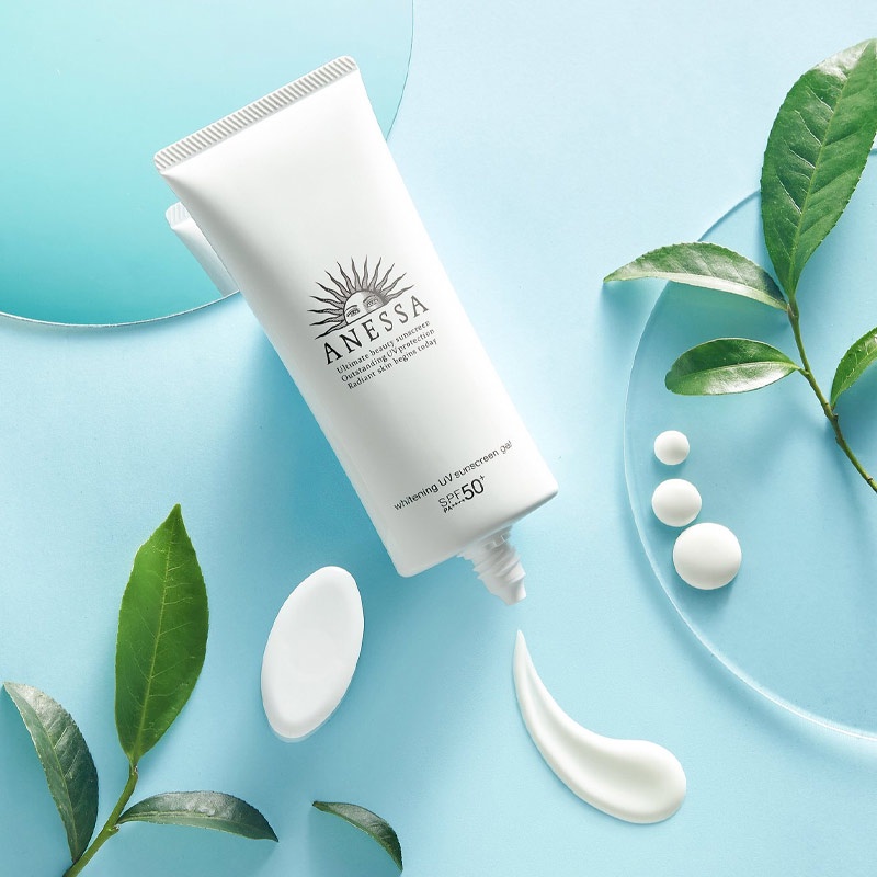 Bộ Đôi Gel Chống Nắng Anessa + Bọt Rửa Mặt d program Whitening UV Sunscreen Gel 90g + Essence In Cleansing Foam 120g