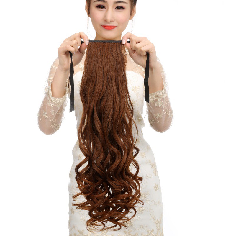 Tóc giả nữ cột xoăn 60cm 😍FREESHIP😍 Tóc cột xoăn 60cm C149