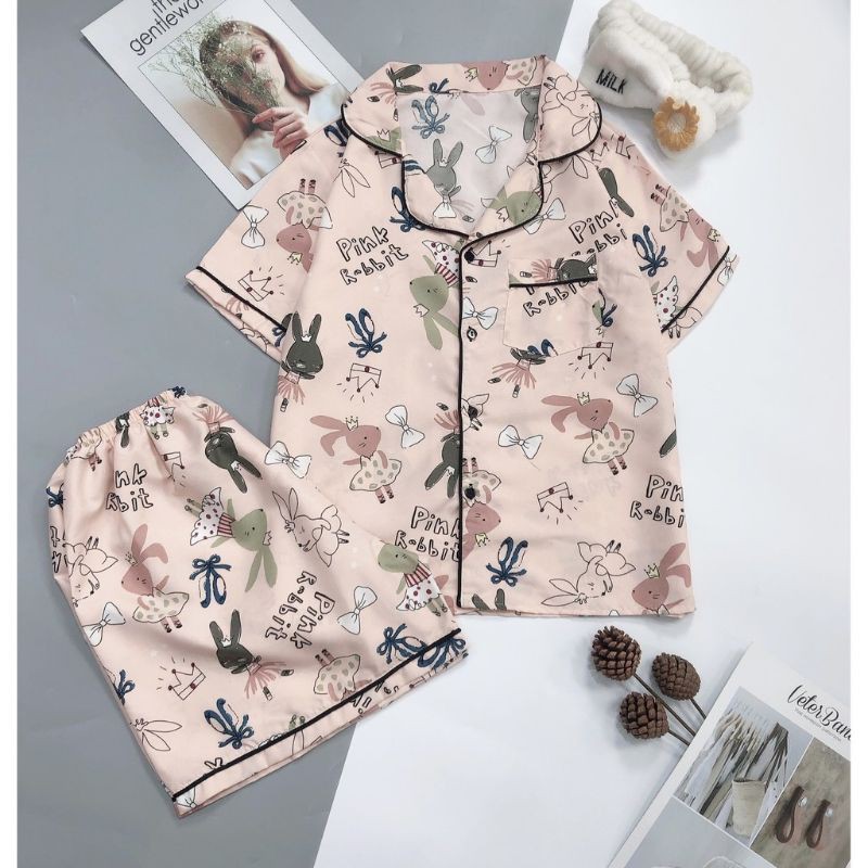 [Kate] Bộ Pijama đùi kate freesize<60kg