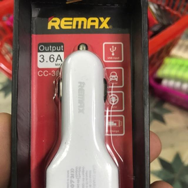 Củ Sạc Ôtô 3 Cổng USB Max 3.6A Remax CC-301