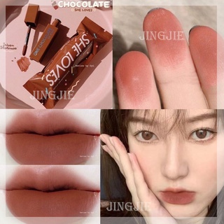 Son kem lì tông màu đỏ nâu sô cô la thương hiệu She Loves