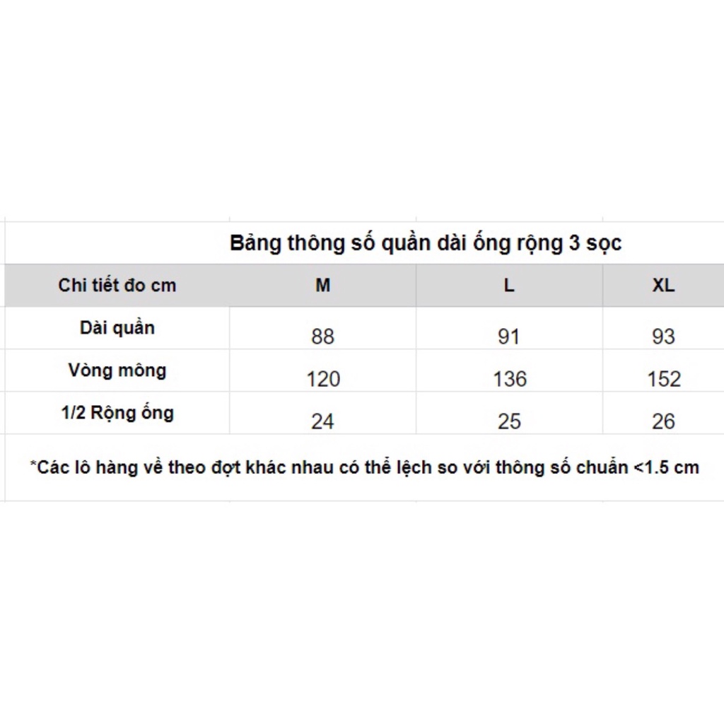 Quần dài ống rộng 3 sọc Jiang Store - Quần thể thao 3 sọc Unisex mặc được 2 kiểu, trắng, đen, 3 size