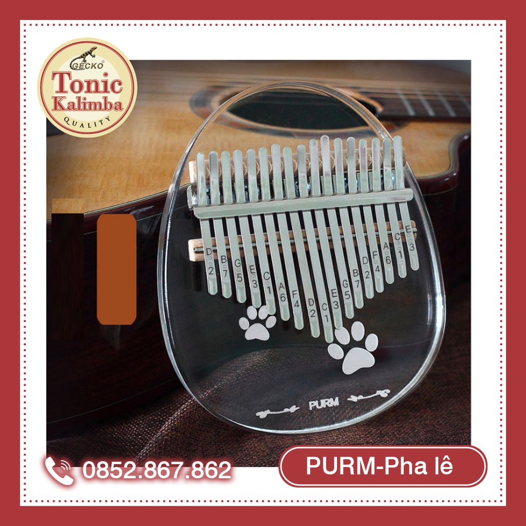 Đàn kalimba pha lê cao cấp loại 17 phím Tonic -PURM017 Hàng chính hãng