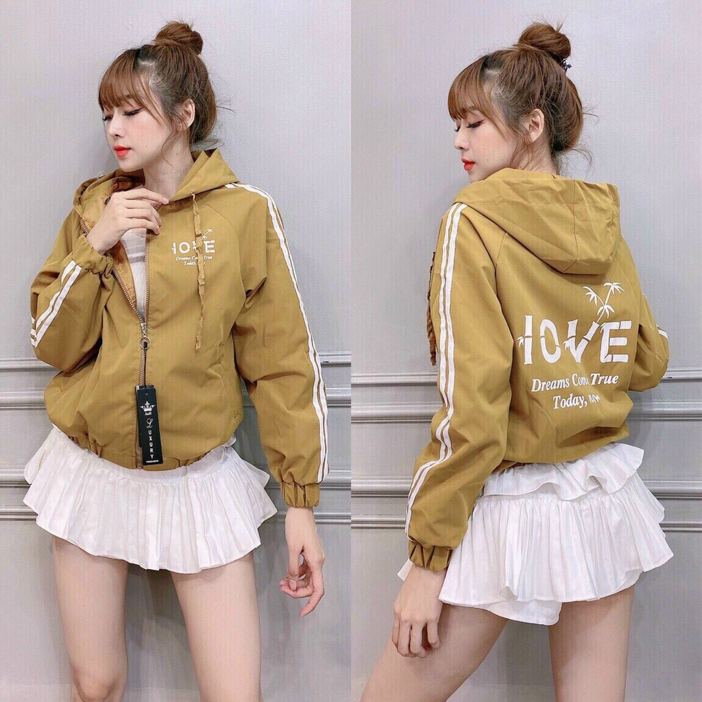 Áo khoác chống nắng dù nữ form rộng có mũ in chữ ShiNo ấn tượng MQ Fashion KD03