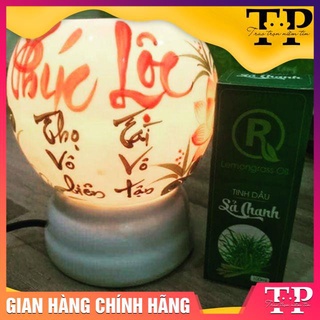 Đèn xông tặng 1 lọ tinh dầu sả chanh treo xe 10ml.