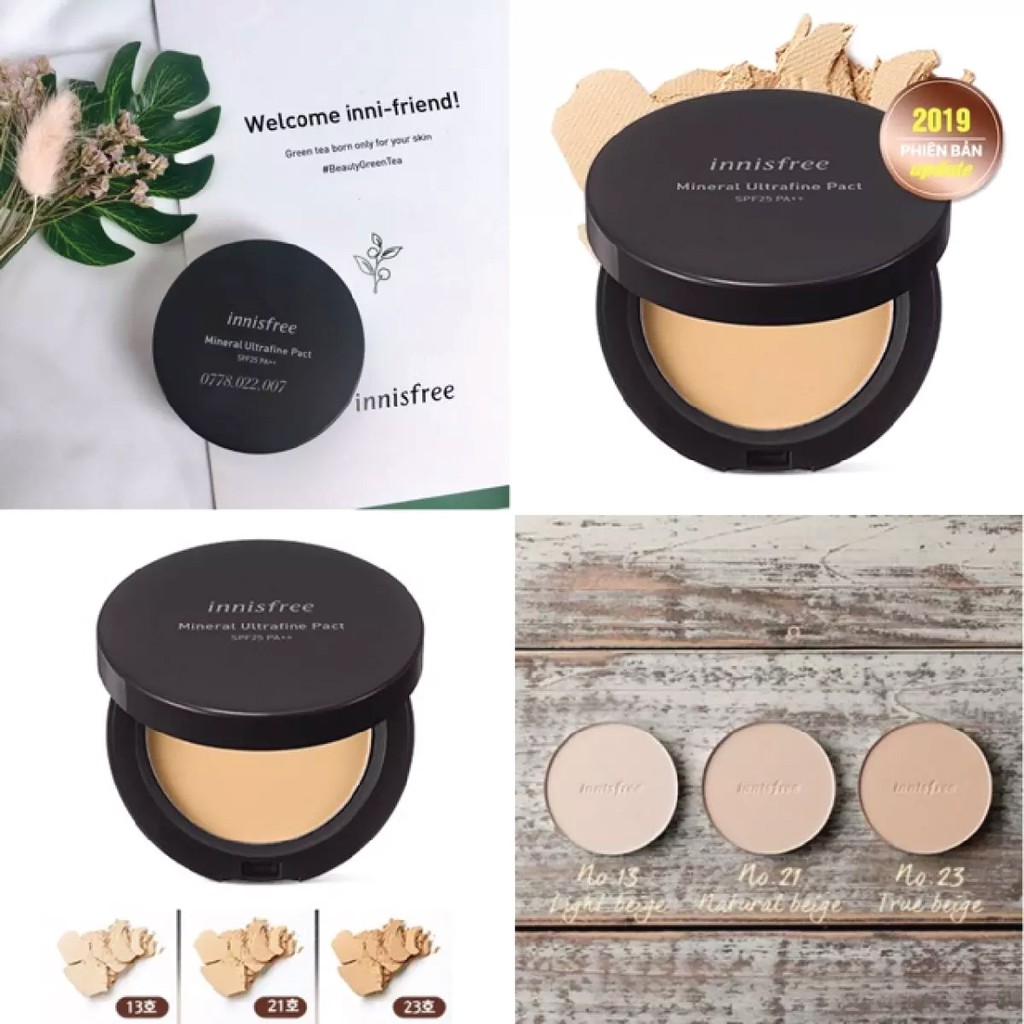 [mẫu mới] Phấn Phủ Nén Siêu Mịn Innisfree Mineral Ultrafine Pact SPF25 PA++ 11g