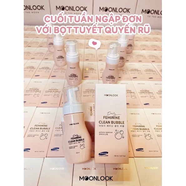 Dung dịch vệ sinh hàng hiệu bọt tuyết Moonlook chai 150ml nhập khẩu Hàn Quốc