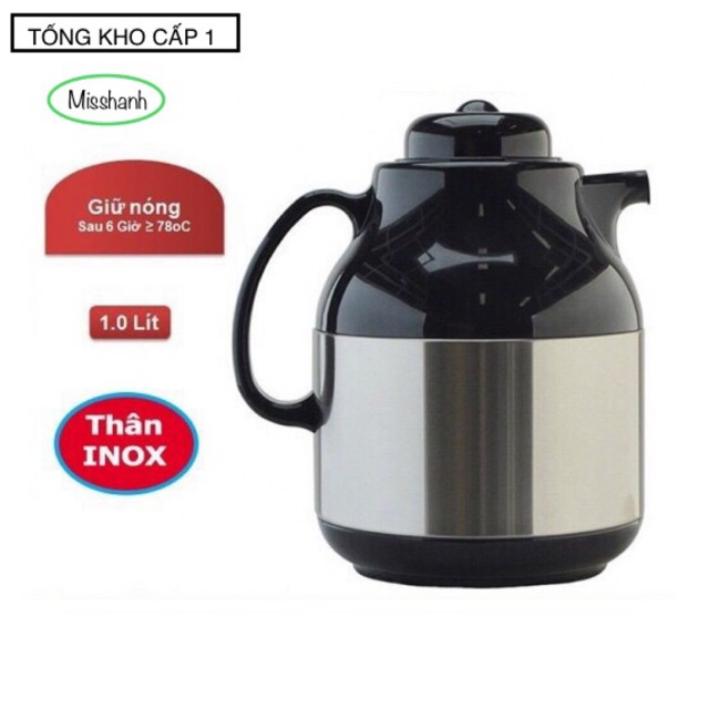 PHÍCH PHA TRÀ 1 LÍT INOX RẠNG ĐÔNG