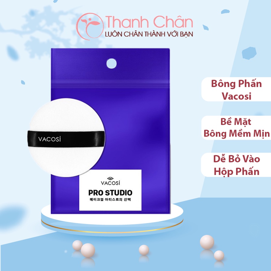 Bông Phấn Khô Tròn Nhỏ Vacosi PK02