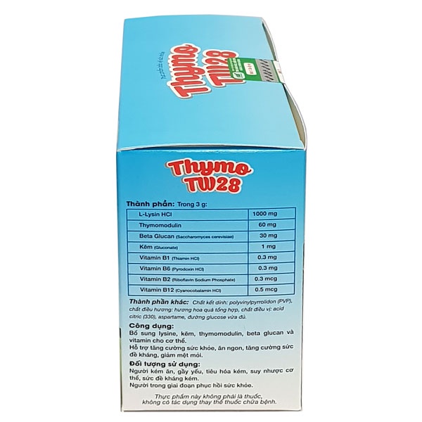 Cốm nhai Thymo TW28, hỗ trợ ăn ngon, tăng cường sức khỏe