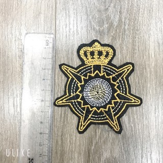 Sticker , logo Thêu tròn vương miệng gừng