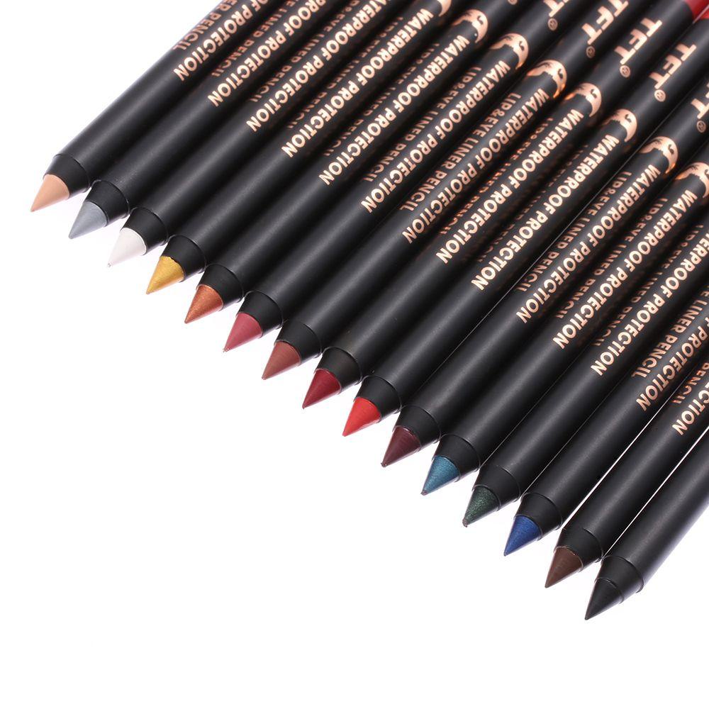 MIHAN1 2 Pcs Hot Sale Eyeliner Eyeshadow Pencil Fashion Colourful Pigment Lip Liner Pen New Makeup Beauty Long Lasting Eye Cosmetics Waterproof