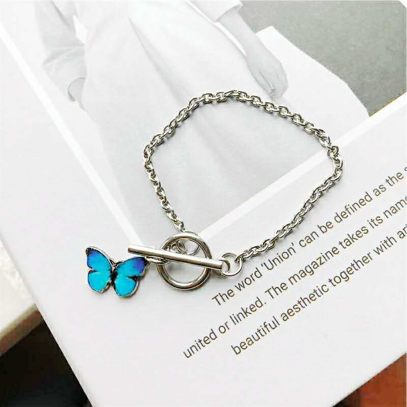 Dây Chuyền Mặt Hình Bướm Cá Tính Phong Cách Hip-Hop