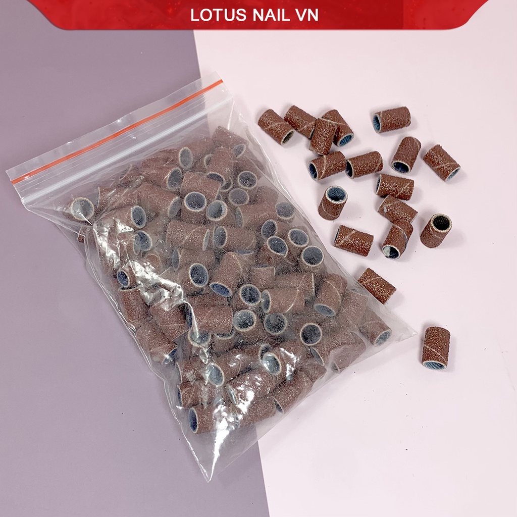 Giấy nhám nail, đầu mài nhám cao cấp túi 100 chiếc