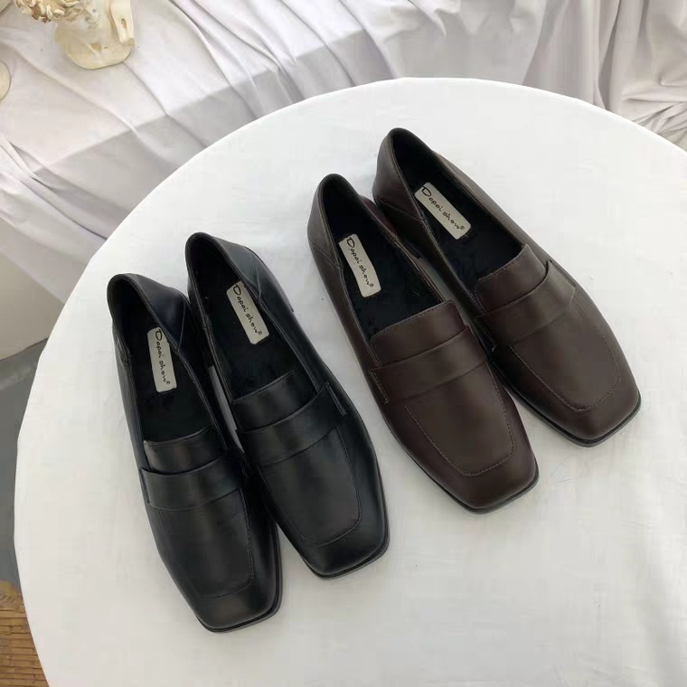 Giày bệt da nhung hồ ly