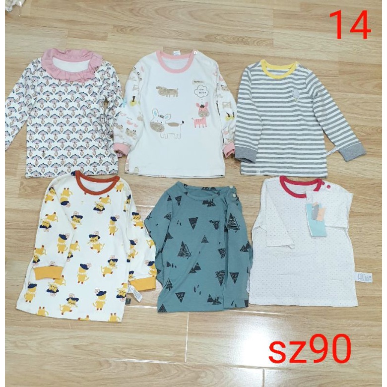 (Size 90, combo áo lỗi) Áo cotton xuất Hàn dư
