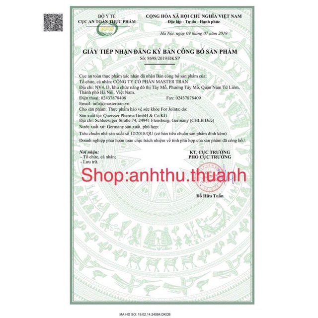 Hỗ trợ xương khớp Aktiv For Joints bổ sung glucosamin - Chính hãng Doppelherz Aktiv từ Đức