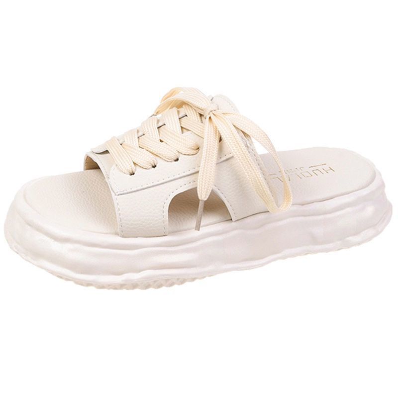 Giày Sandal Đế Dày Size Lớn Phong Cách Pháp Thời Trang