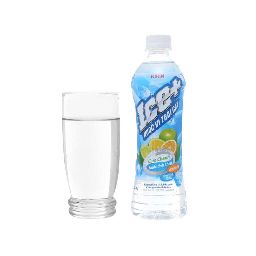 Lốc 6 chai nước trái cây Ice +,chai 490 ml