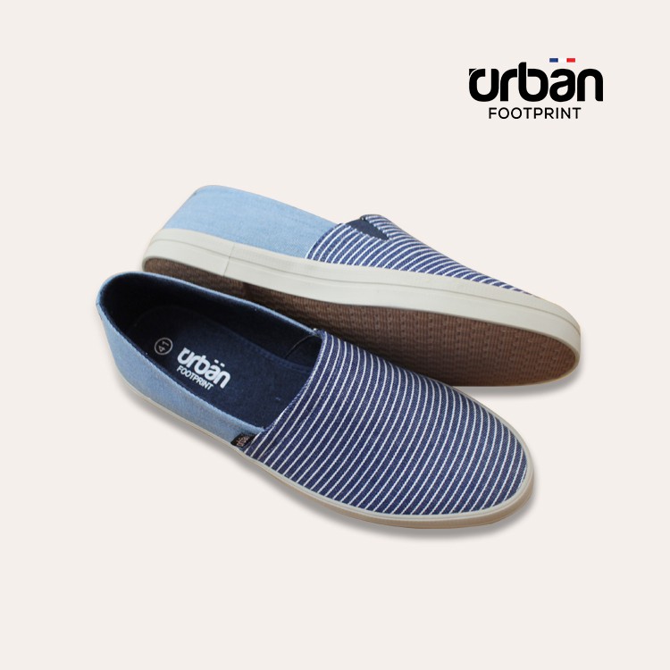 Giày slipon nam Urban UM1815 kẻ bò xanh | BigBuy360 - bigbuy360.vn