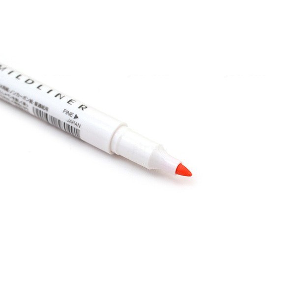 Bút đánh dấu hai đầu Zebra Mildliner Double-Sided Highlighter – Fine/Bold – Màu cam đào (Mild Apricot)