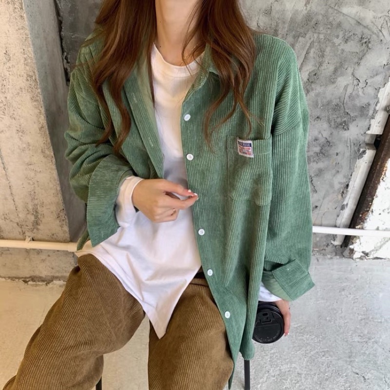 áo sơmi nhung gân 2T logo thêu túi unisex dành cho cả nam và nữ ( có sẵn)