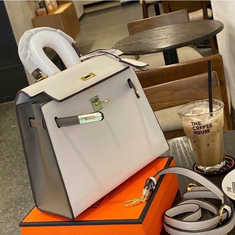 Túi cầm tay đeo chéo sai 25 da đẹp tặng kèm khăn(có hộp)