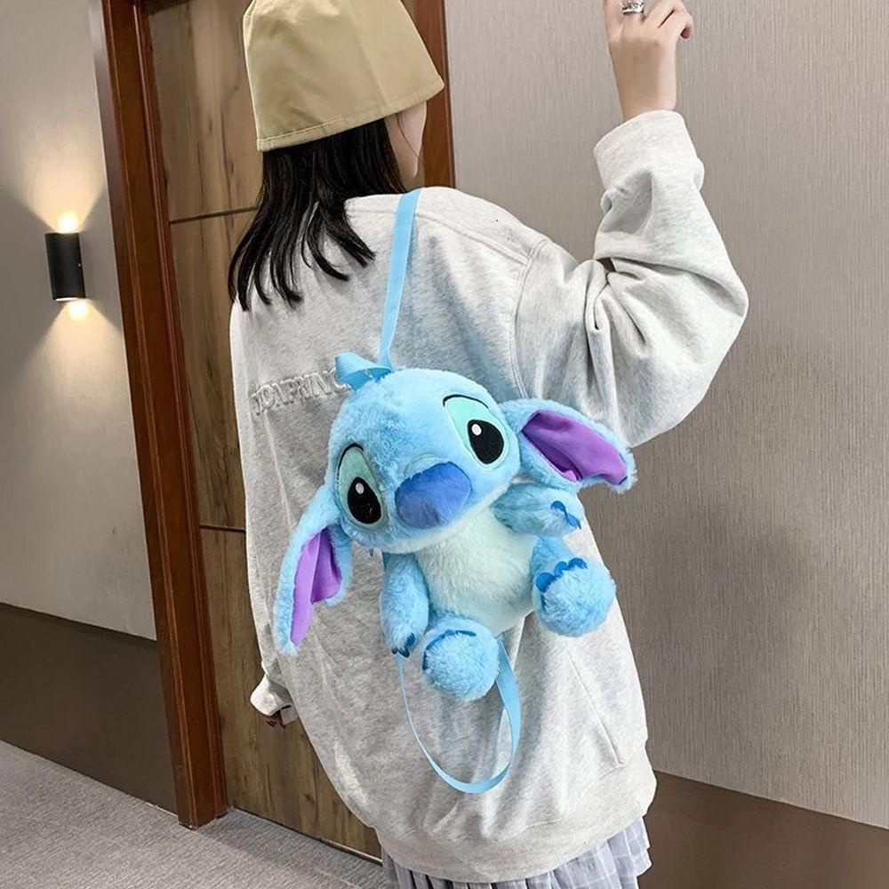 Ba Lô Hình Stitch Nhồi Bông Mềm Mại Dễ Thương Cho Học Sinh