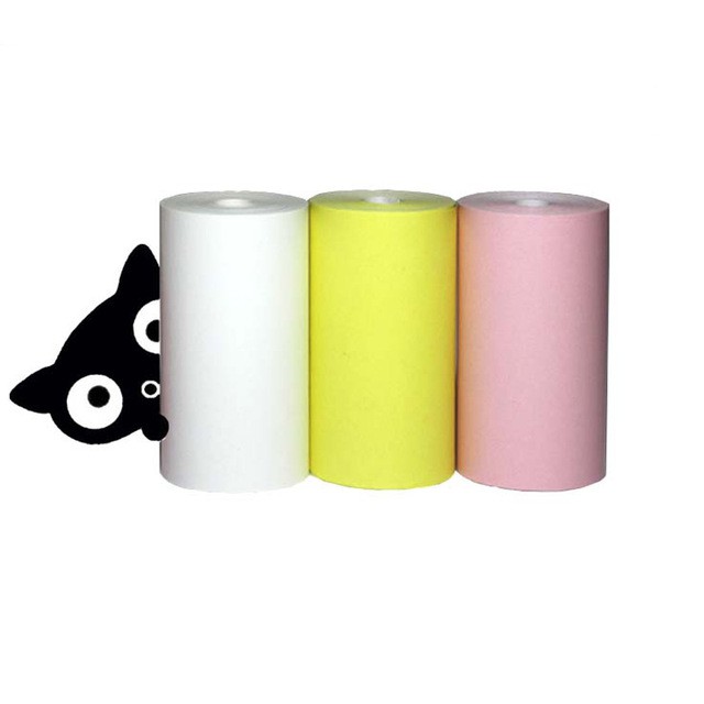Giấy in nhiệt các loại màu cho máy in Paperang P1 | Paperang P2 | Peripage A6 | Poooli L1 L2 | con mèo