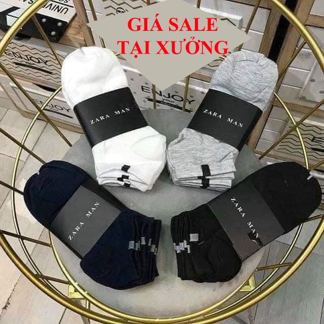 Tất Nam Nữ, Vớ Nam Nữ ZARA Cổ Ngắn, Chất Liệu Co Giãn, Mềm, Thoáng Khí Chống Hôi Chân Tốt, Giá Ưu Đãi Tại Xưởng
