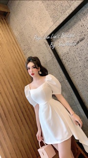 Váy thiết kế tay bồng