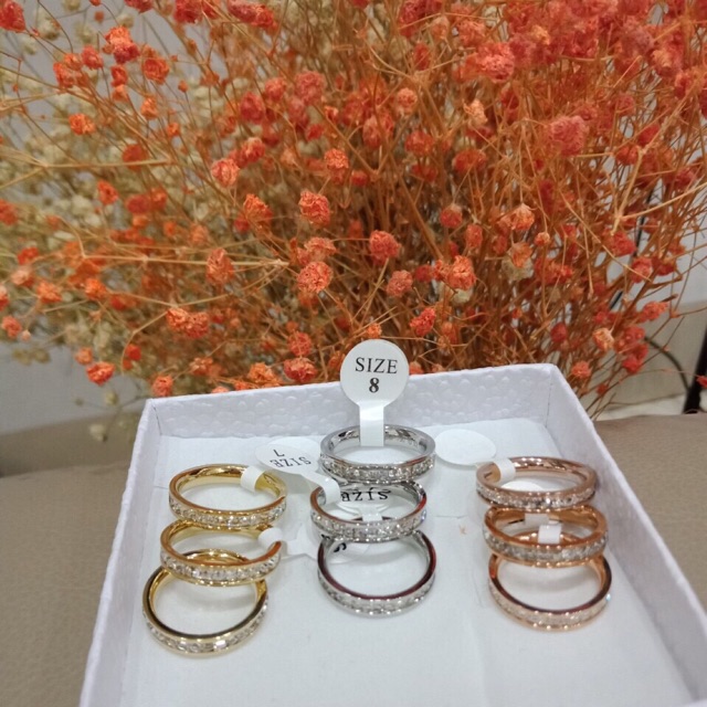 nhẫn titan đá 3 màu đủ sz