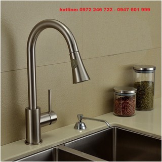 Vòi rửa chén dây rút nóng lạnh inox 304 GP-806