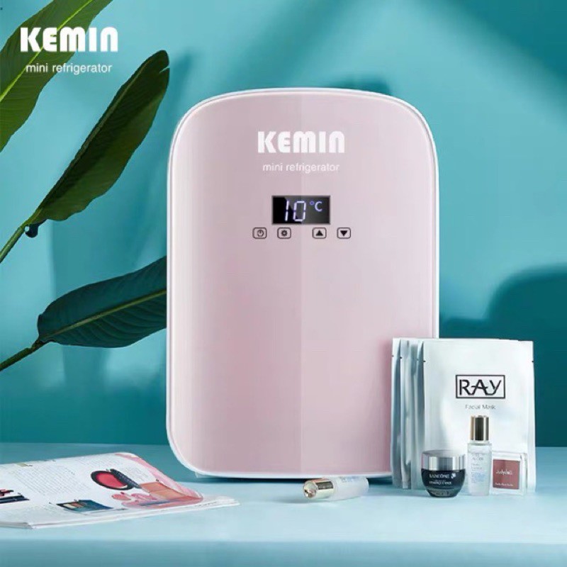 (sẵn) tủ lạnh mini kemin 22l hàng nội địa trung dùng cho cả oto và gia đình - kèm ảnh thật sẵn trắng k đèn led