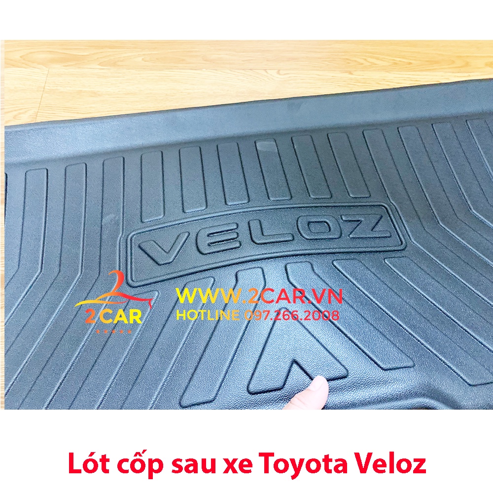 Lót cốp sau xe Toyota Veloz 2022 2023 chất liệu nhựa dẻo, không mùi, không thấm nước