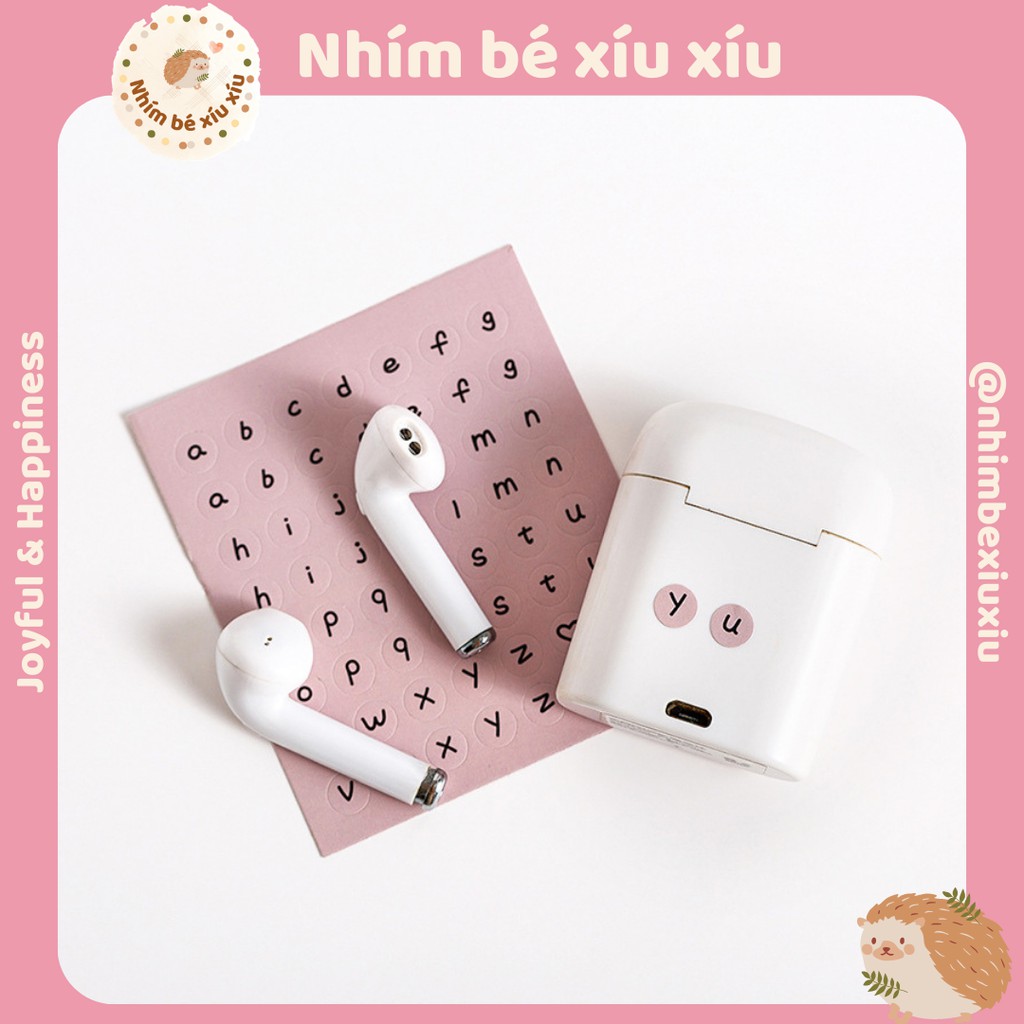 Tấm sticker in hình chữ cái abc trang trí sổ và đồ dùng siêu cute (Chữ in thường)