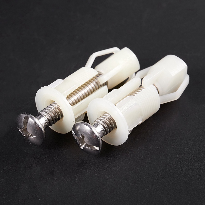 Set 2 Ốc Vít Nhựa Gắn Bệ Ngồi Toilet Chuyên Dụng Kèm Kích Thước: 4# 38mmx5mm