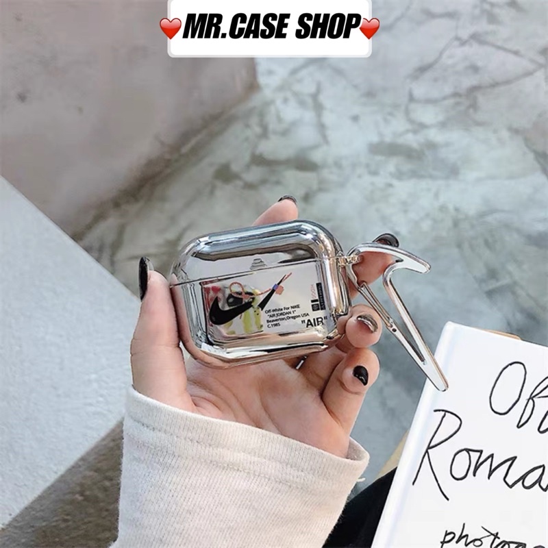 Case Airpods 1/2 /Pro Vỏ Ốp Tai Nghe Hình  Giày Nike Tráng Gương Kèm Móc khoá - Mr.Case AirPods