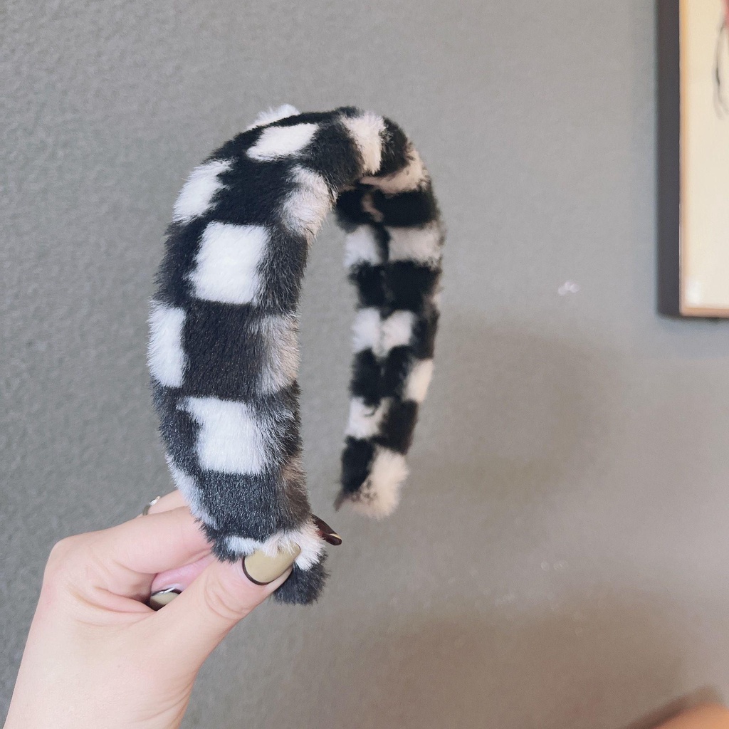 MXGOODS Băng Đô Cài Tóc Bằng Vải Bông Họa Tiết Kẻ Sọc Đơn Giản Thanh Lịch Rửa Mặt