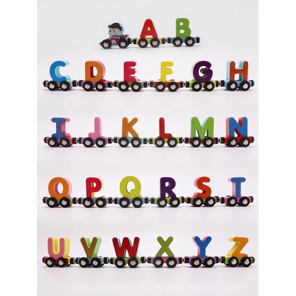 🐳🐳Đồ chơi ĐOÀN TÀU NAM CHÂM HỌC CHỮ VÀ SỐ BẰNG GỖ Cho Bé🌹- đồ chơi giáo dục sớm Montessori cho bé giúp bé học chữ và số