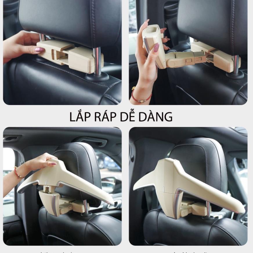 Móc treo áo ô tô giúp quần áo phẳng phiu và vào form, Móc treo áo vest trên xe hơi có thể gập gọn khi không sử dụng